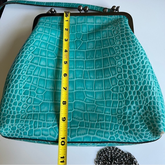 Patricia Nash Laureana Leather Kiss-lock Hand/Crossbody Bag With Chain P823311 - Picture 15 of 16